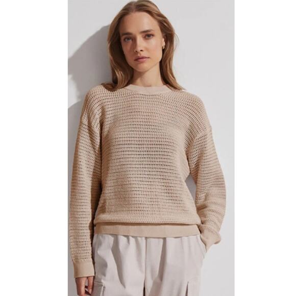 Varley Kershaw Mesh Knit Sweater in Moonlight L - Picture 1 of 10